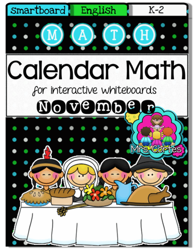 SMARTBOARD Calendar Math- November (English)