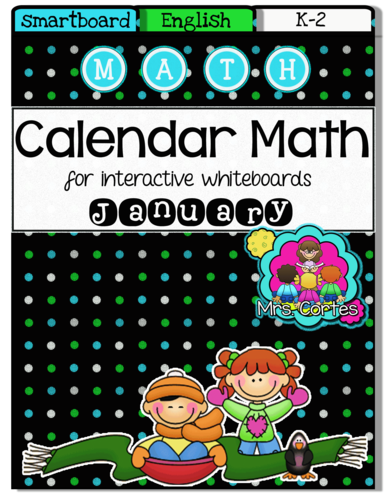SMARTBOARD Calendar Math- January (English)