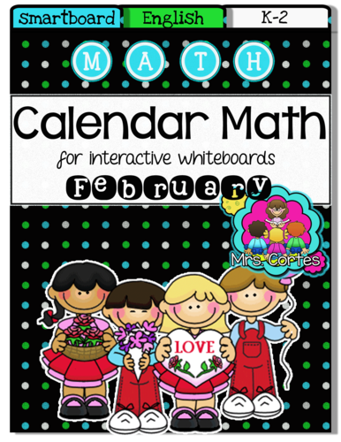 SMARTBOARD Calendar Math- February (English)