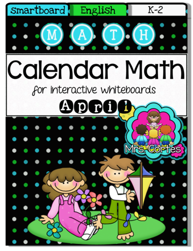 SMARTBOARD Calendar Math- April (English)