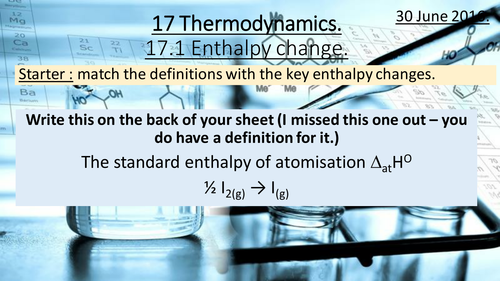 17.1 and 17.2 AQA new specification Enthalpy and Born-Haber cycle