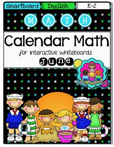 SMARTBOARD Calendar Math- June (English)