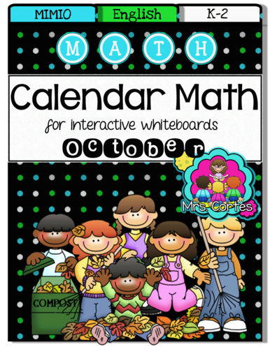 MIMIO Calendar Math- October FALL VERSION (English)