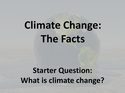 Non Fiction Analysis - Climate Change: The Facts