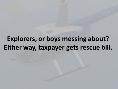 Non Fiction Analysis - Explorers, or Boys Messing About? 