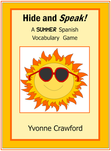 Spanish Summer Vocabulary - Hide and Speak Game