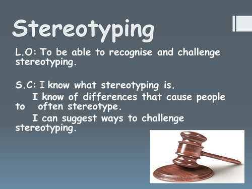 Year 5 PSHE - Stereotyping