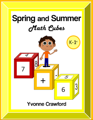 Spring and Summer Math Cubes (kindergarten and 1st grade)
