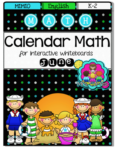 MIMIO Calendar Math-June (English) | Teaching Resources