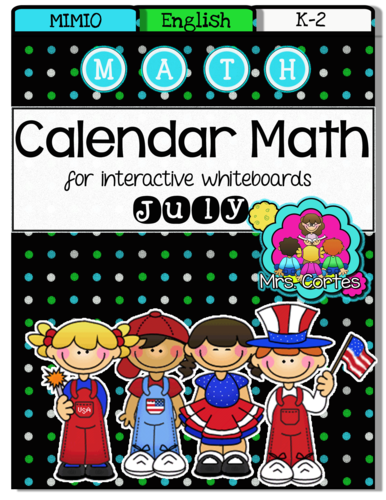 MIMIO Calendar Math-July (English)