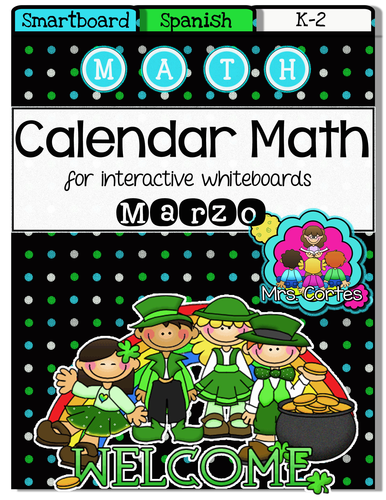 SMARTBOARD Calendar Math- Marzo (Spanish)