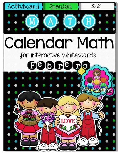 ACTIVBOARD Calendar Math- Febrero (Spanish)