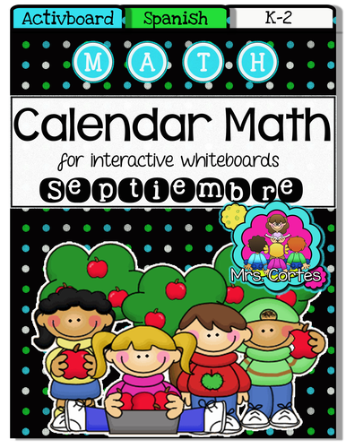 ACTIVBOARD Calendar Math- Septiembre (Spanish)