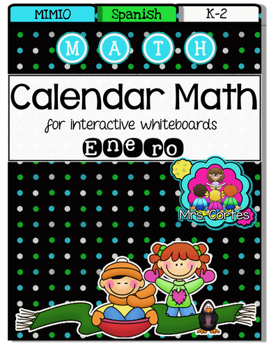 MIMIO Calendar Math- Enero (Spanish)