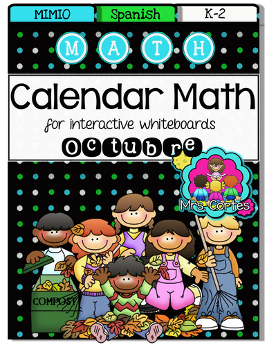 MIMIO Calendar Math- Octubre FALL VERSION (Spanish)