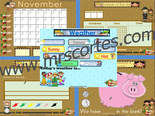  EASITEACH Calendar Math-November (English)