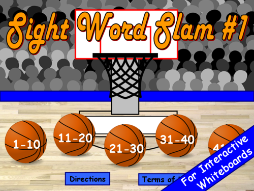 Sight Words Basketball #1 PowerPoint Game