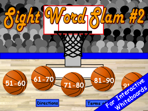 Sight Word Basketball #2 PowerPoint Game