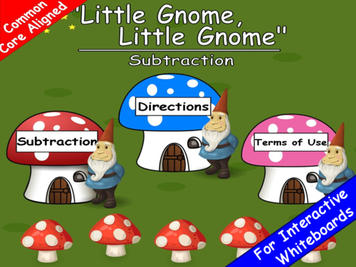 Subtraction Little Gnome PowerPoint Game