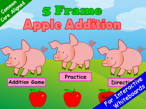 Addition Five Frame PowerPoint Game