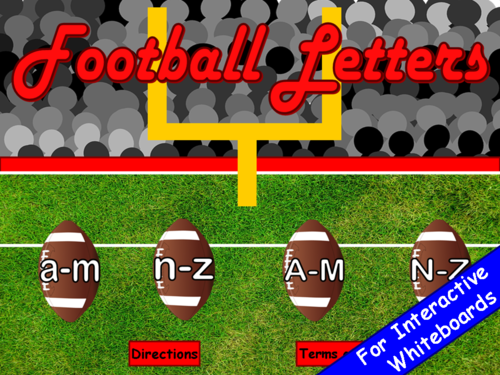 Letters Football  PowerPoint Game