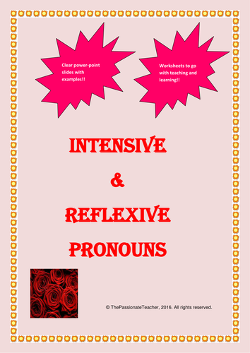 Intensive Reflexive Pronouns Teaching Resources