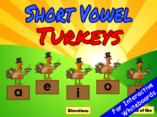 Short Vowels Turkey PowerPoint Game