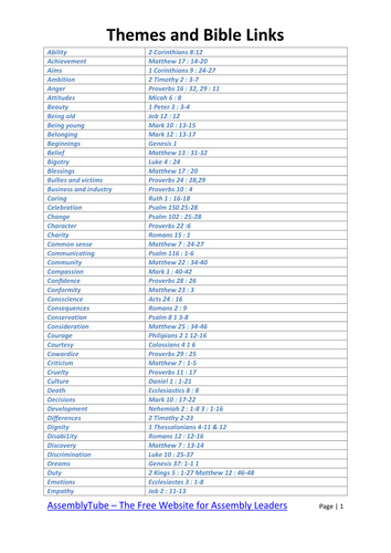 Assembly Bible Themes