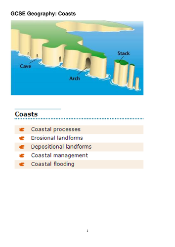 GCSE Geography Coasts: Student Booklet