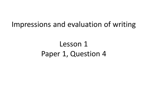 AQA GCSE English Language Paper 1 Question 4
