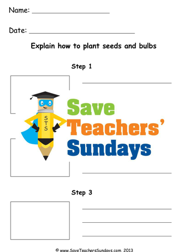 Planting Seeds KS1 Lesson Plan and Worksheet