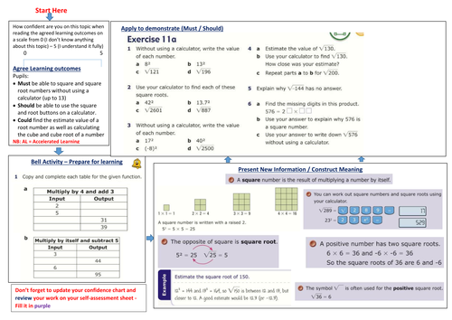 TEEP Lesson - Square numbers and Square roots