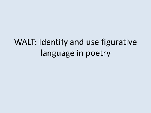 Figurative Language in Poetry - Year 5/6 - Outstanding rated lesson 