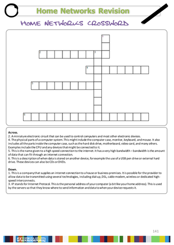 Online Network Literacy Crossword