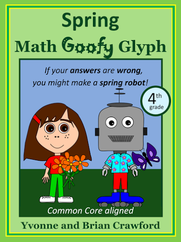 Spring Math Goofy Glyph (4th grade Common Core)