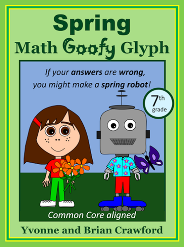 Spring Math Goofy Glyph (7th grade Common Core)