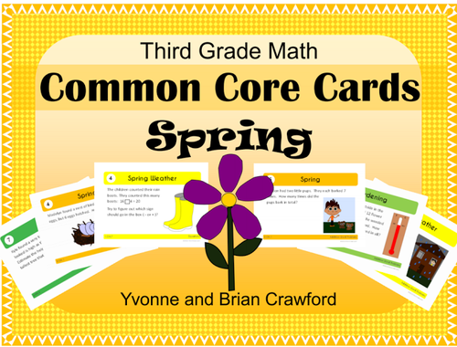 Spring Math Task Cards (3rd Grade Common Core)