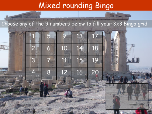 Rounding to a significant figure or decimal places Bingo with linked worksheet and answers.
