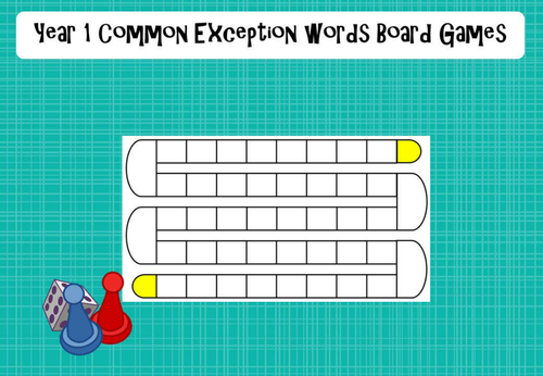 Year 1 Common Exception Words - Board Games