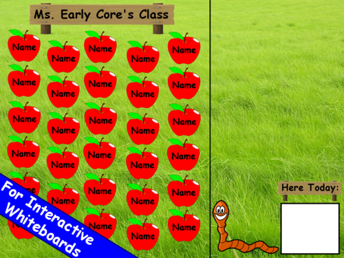 Apple PowerPoint Attendance Board