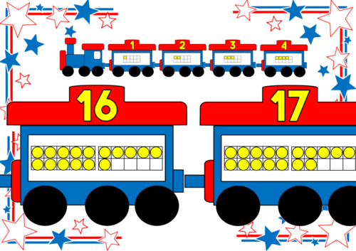 Ten Frame Number Train 1 to 20