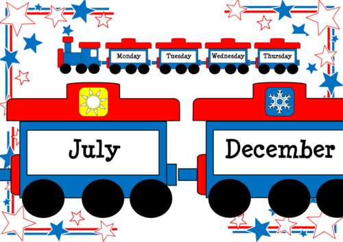 Train Months and Days Class Display