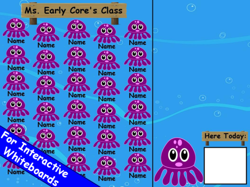 Octopus Attendance Board PowerPoint