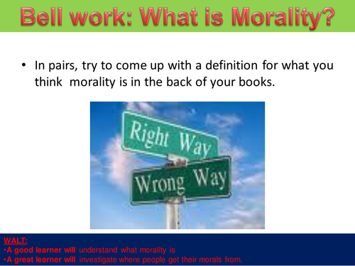 Religion and Morality 1/9 - What is Morality