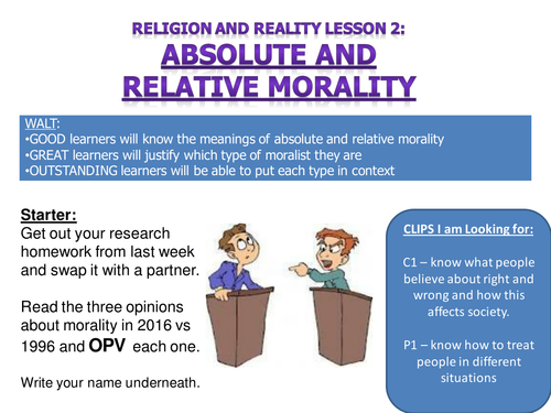 difference between absolute and relative ethics