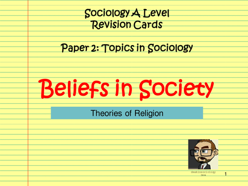 Theories of Religion: Revision Cards