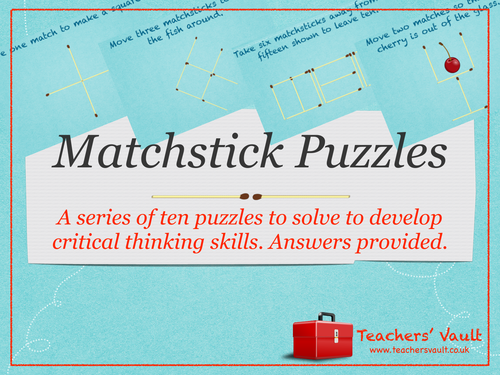 Matchstick puzzles with answers
