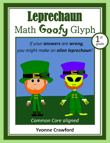 St. Patrick's Day Math Goofy Glyph (1st grade Common Core)