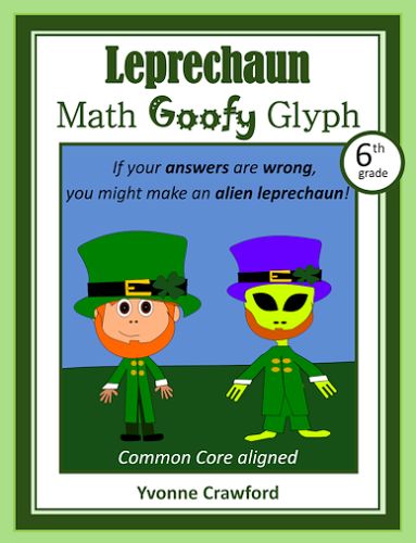 St. Patrick's Day Math Goofy Glyph (6th grade Common Core)
