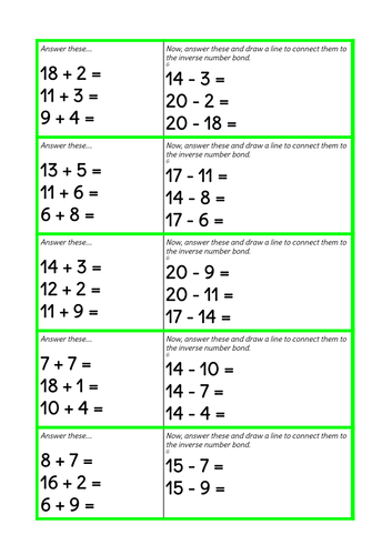 KS1 Inverse of Addition & Subtraction Evidence Gathering Lesson - Working Towards and Expected